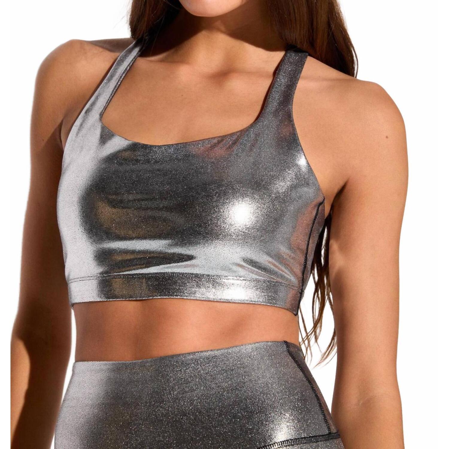 New Spiritual Gangster Venus Longline Bra In Chrome
